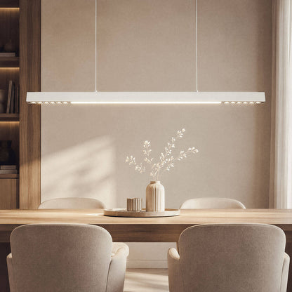 Lámpara Colgante Lineal LED 42W Aluminio Blanco Seleccionable Iluminación Doble Cara Funky Chaka