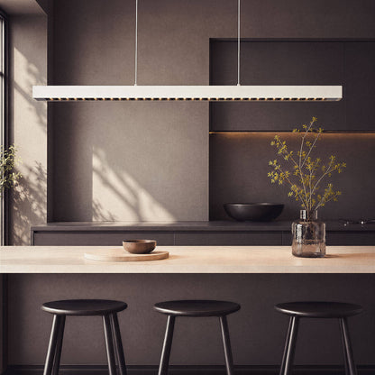 Lámpara Colgante Lineal LED 42W Aluminio Blanco Seleccionable Iluminación Doble Cara Funky Sly