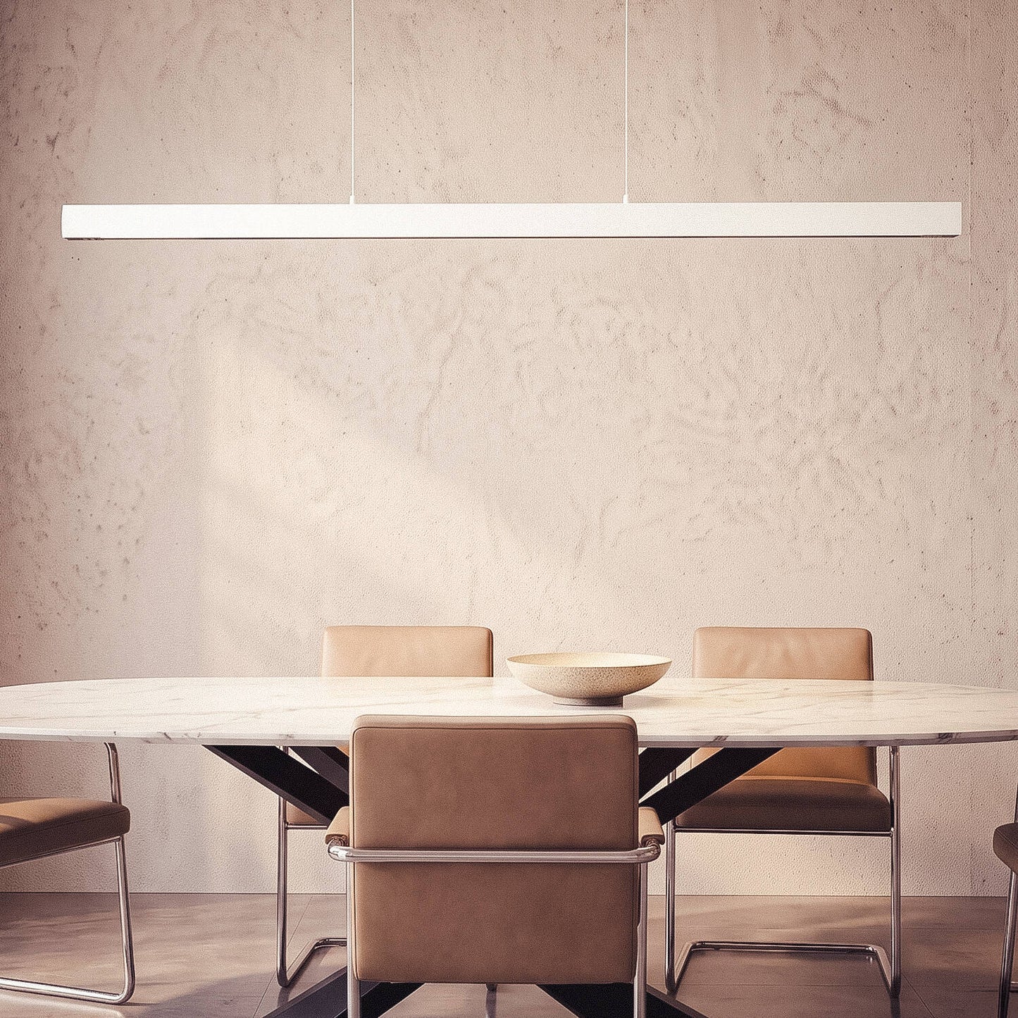 Lámpara Colgante Lineal LED 42W Aluminio Blanco Seleccionable Iluminación Doble Cara Funky Zapp