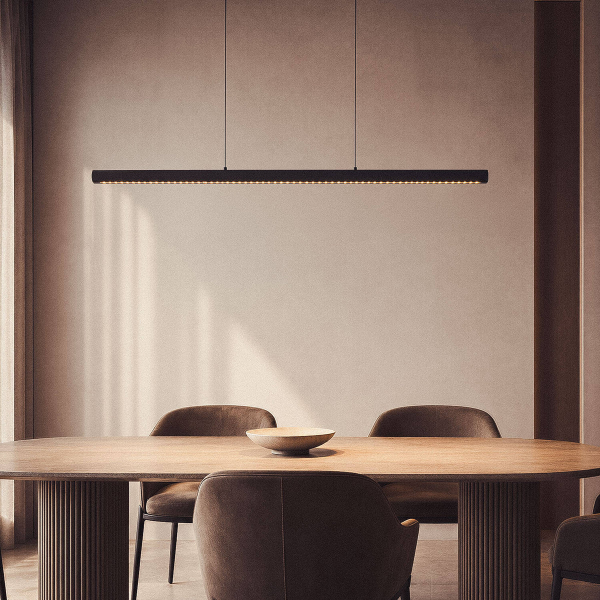 Lámpara Colgante Lineal LED 42W Aluminio Blanco Seleccionable Iluminación Doble Cara Funky Zapp