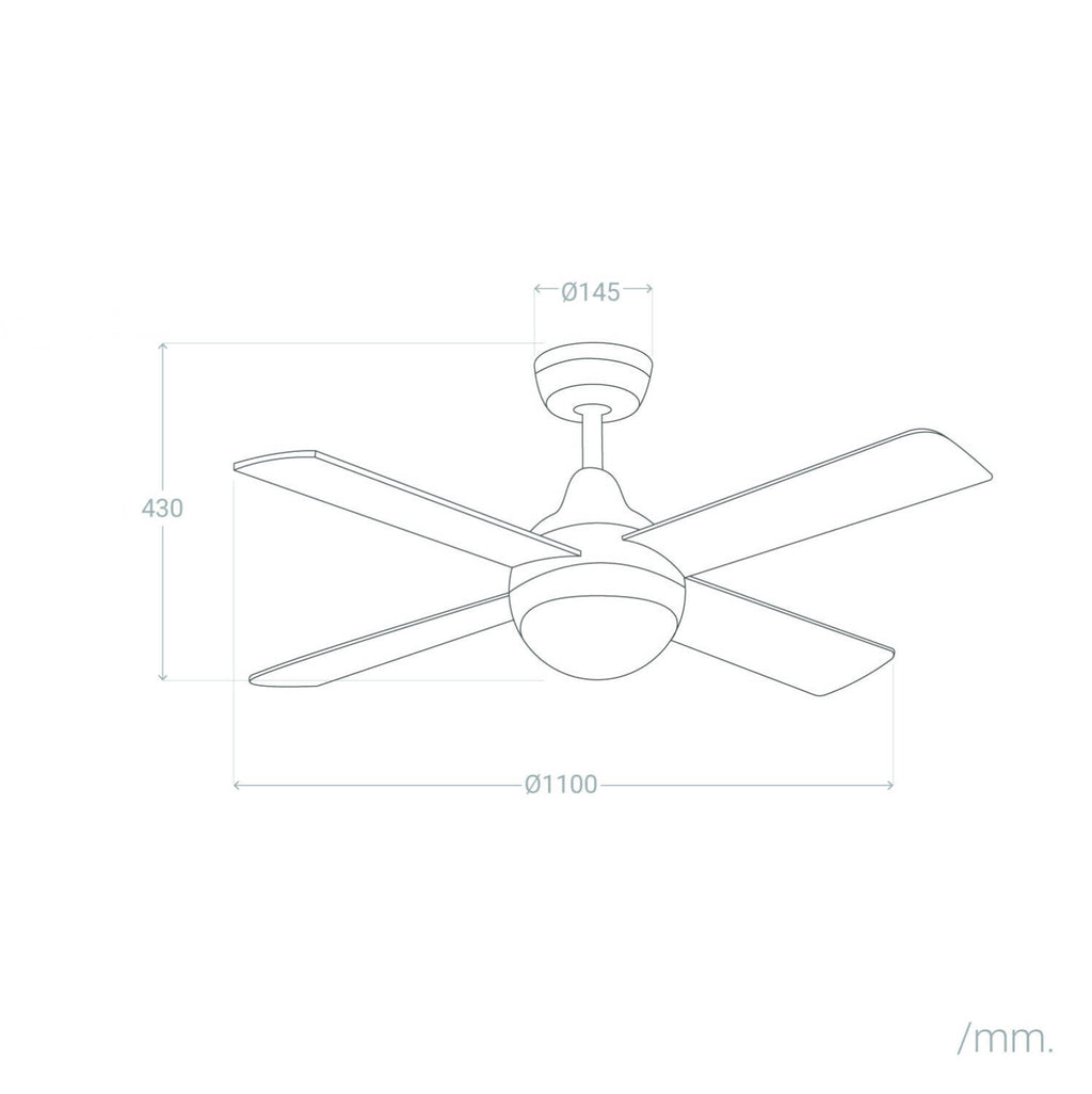 Ventilador de Techo Navy Niquel 110cm