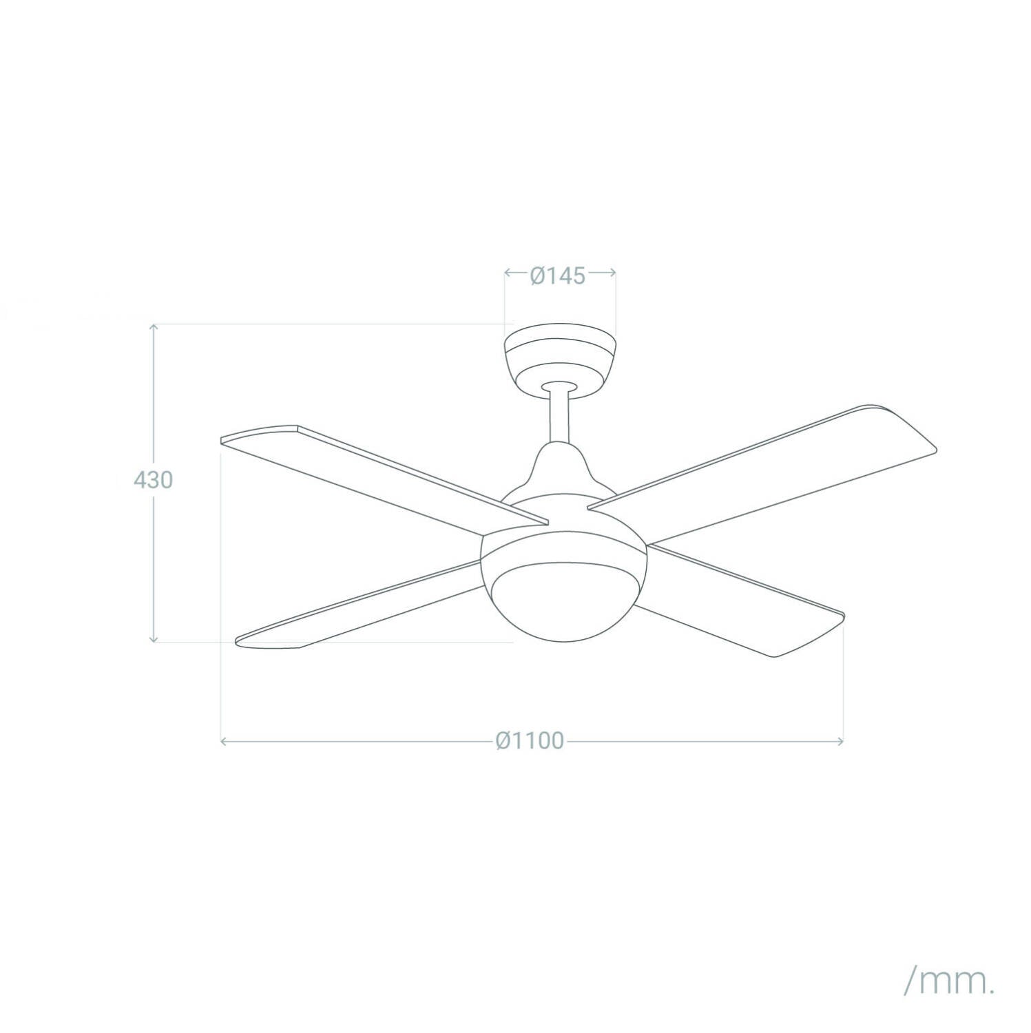 Ventilador de Techo Navy Niquel 110cm