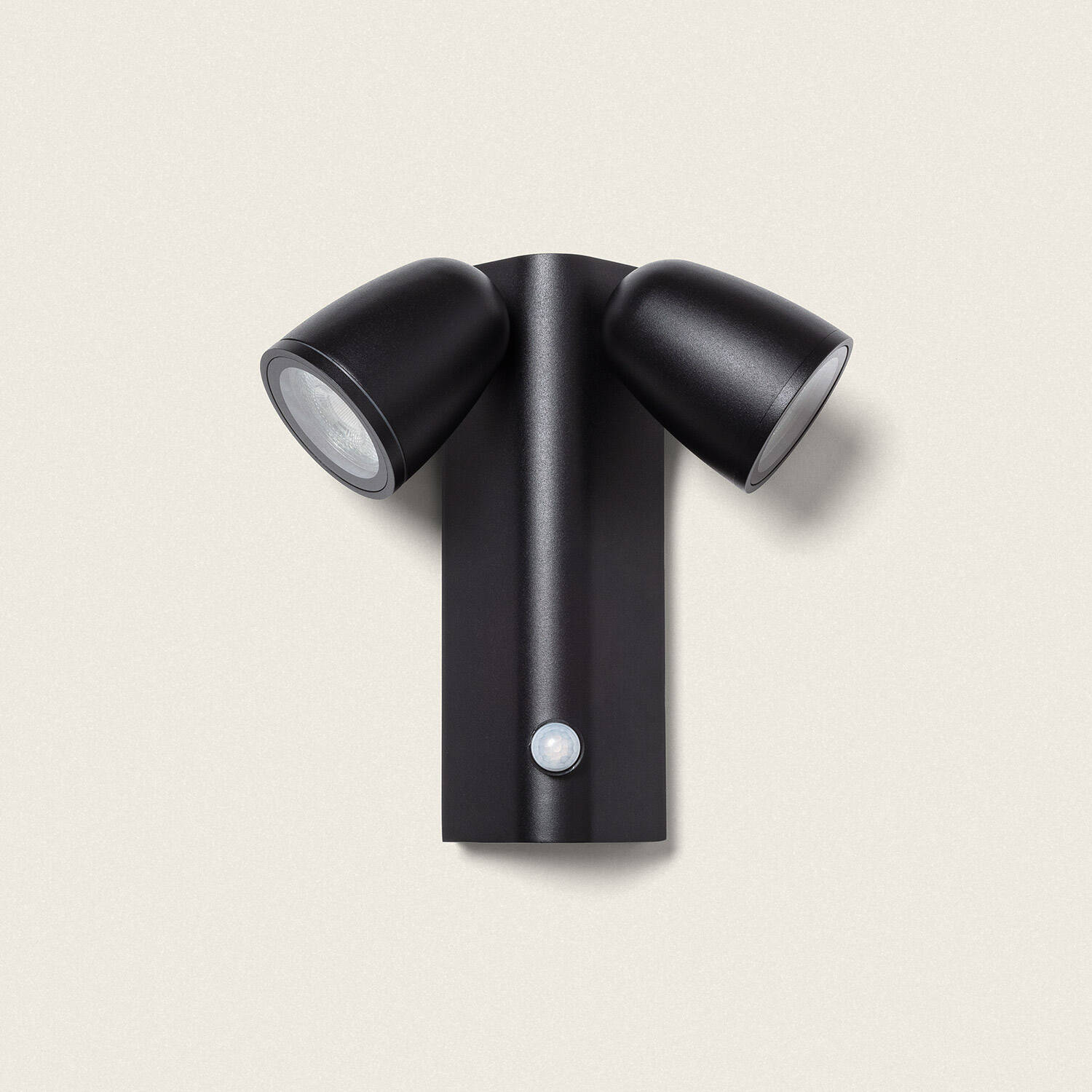 Aplique de Pared Exterior Aluminio con Detector de Movimiento Abel Dos Focos