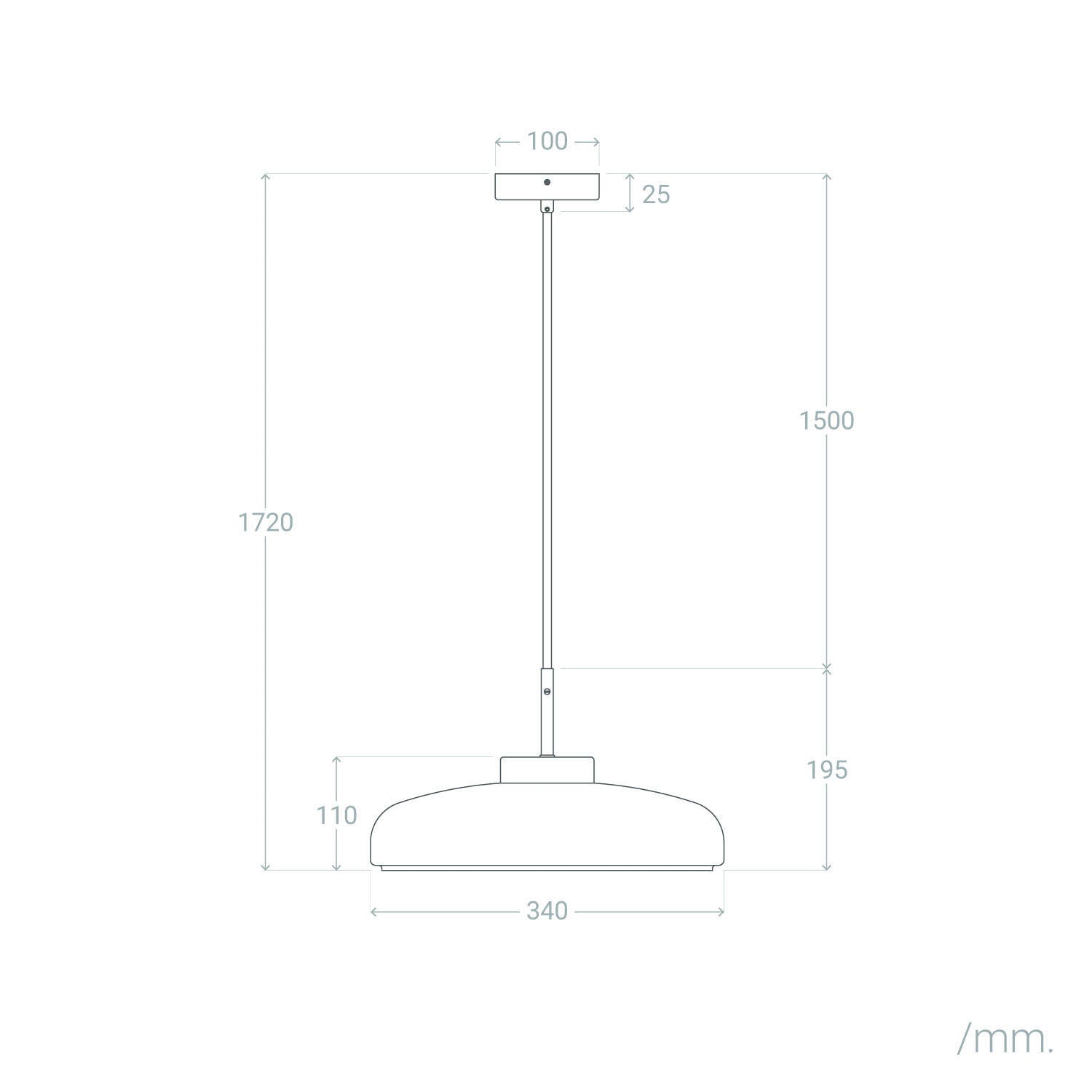 Lámpara Colgante Cristal Hipo