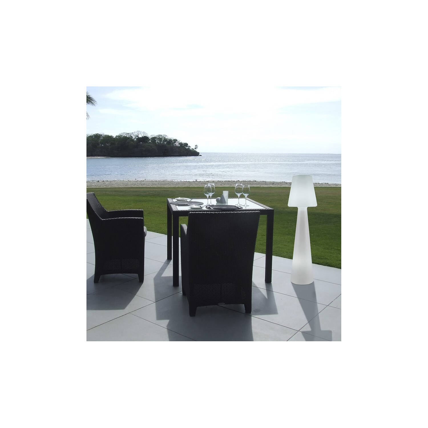 Lámpara de Pie Exterior LED RGBW 12W Lola 110 Battery