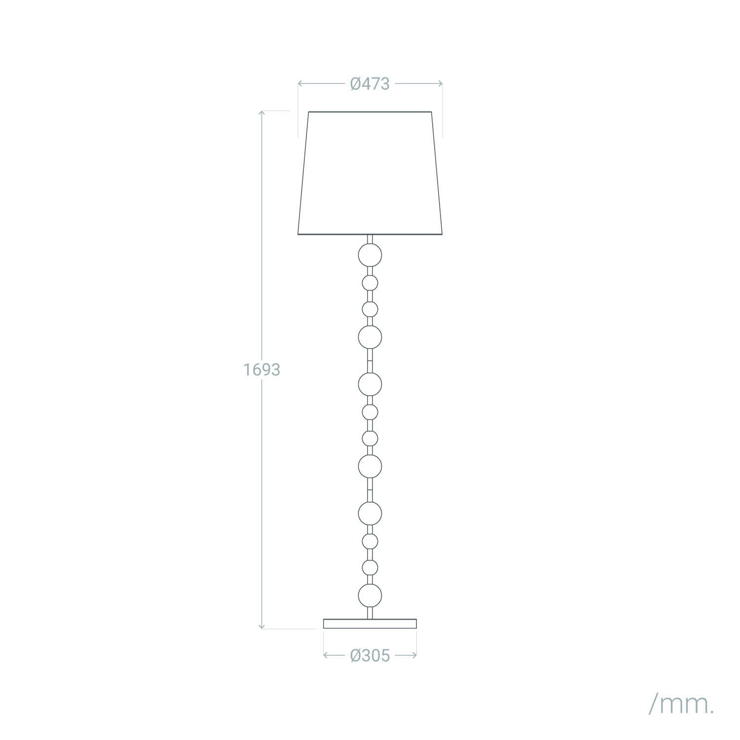 Lámpara de Pie Metal Zunga