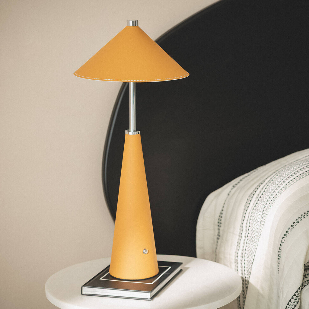 Lámpara de Mesa LED Portátil Cuero  con Batería USB Recargable Tyu Tule