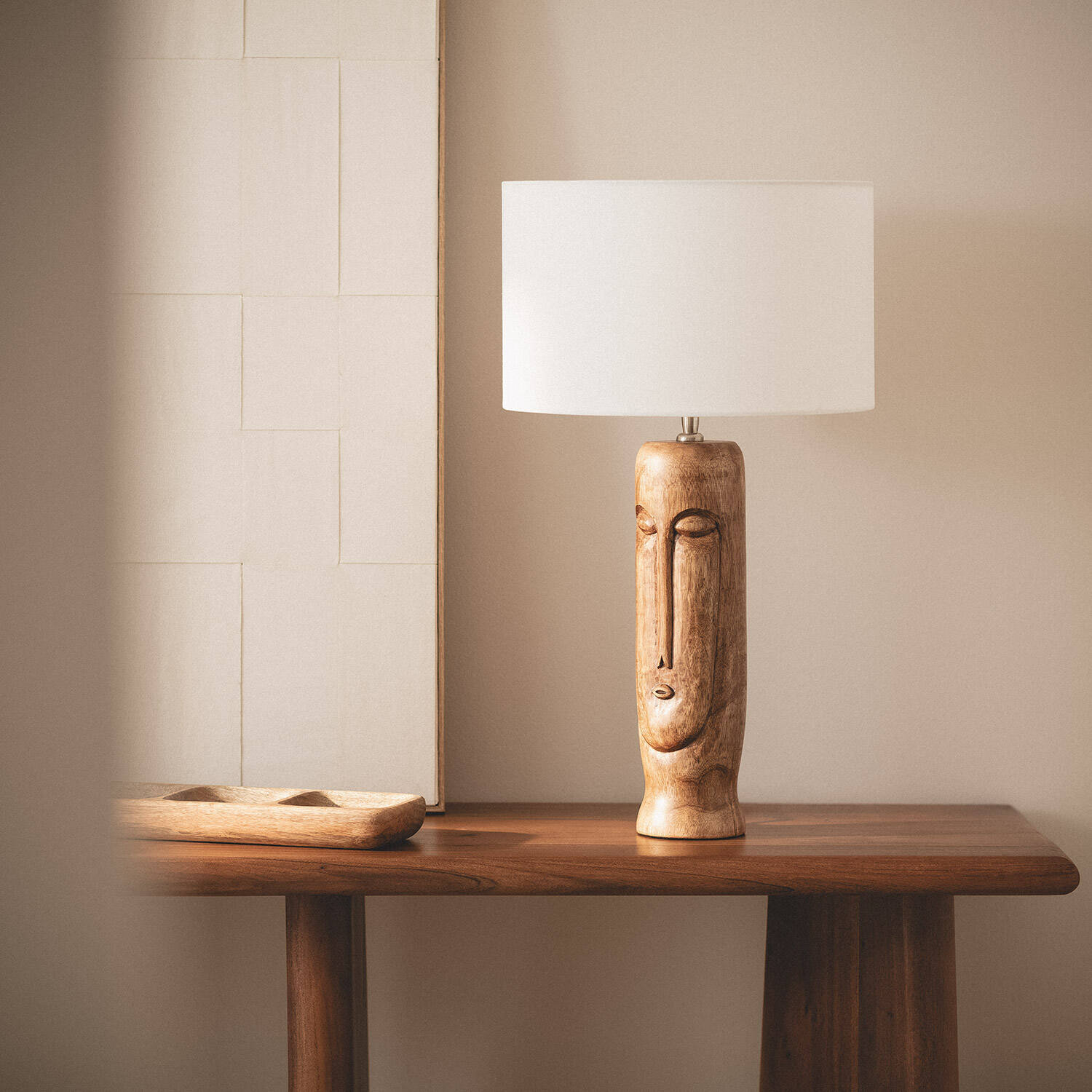 Lámpara de Mesa Madera Tótem ILUZZIA