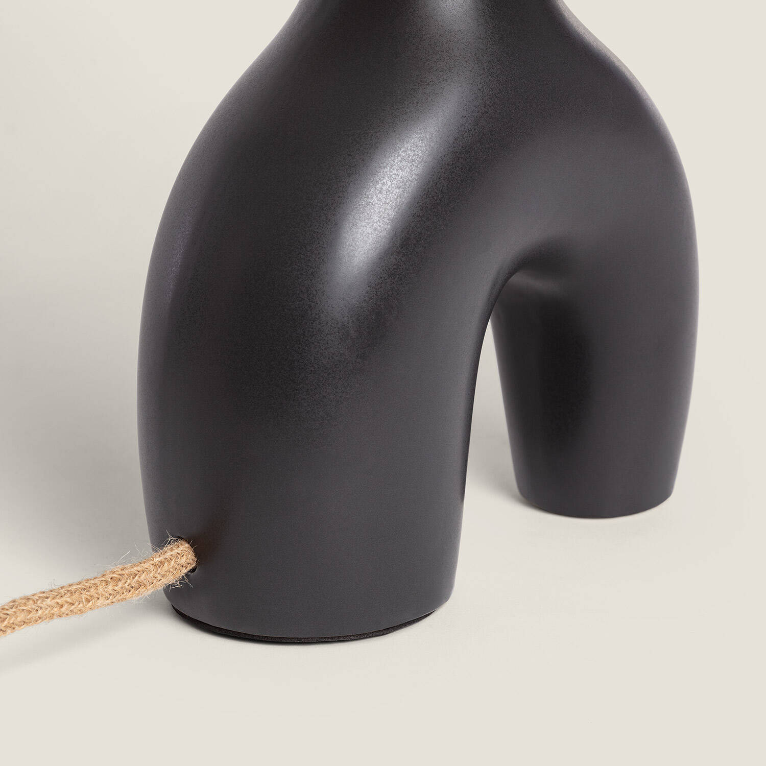 Lámpara de Mesa Cerámica y Lino Ginger