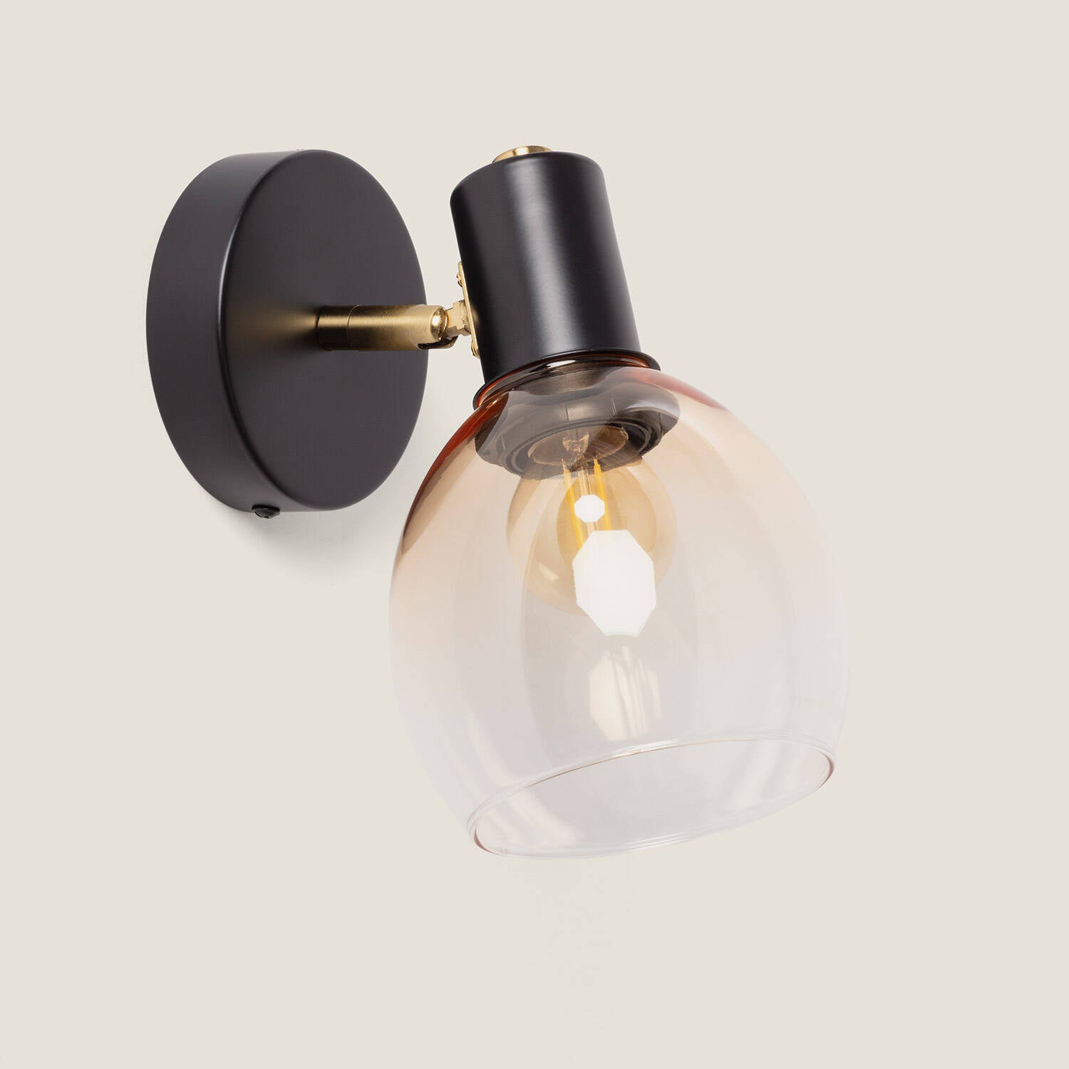 Aplique de Pared Metal y Cristal Abiel