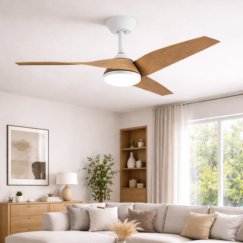 PAPUA LED Ceiling Fan White | White/Wood | Black/Wood Ø132cm