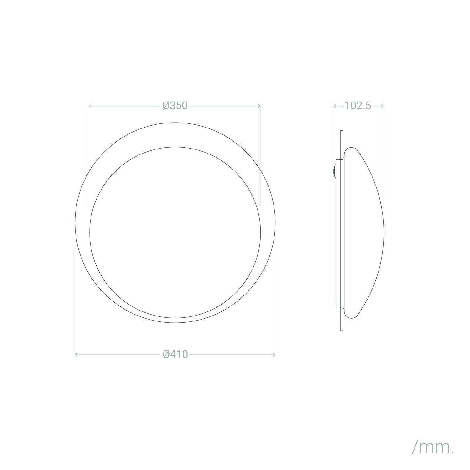 Plafón LED Acústico 18W Circular Fieltro Ø460 mm CCT Seleccionable Lezhan