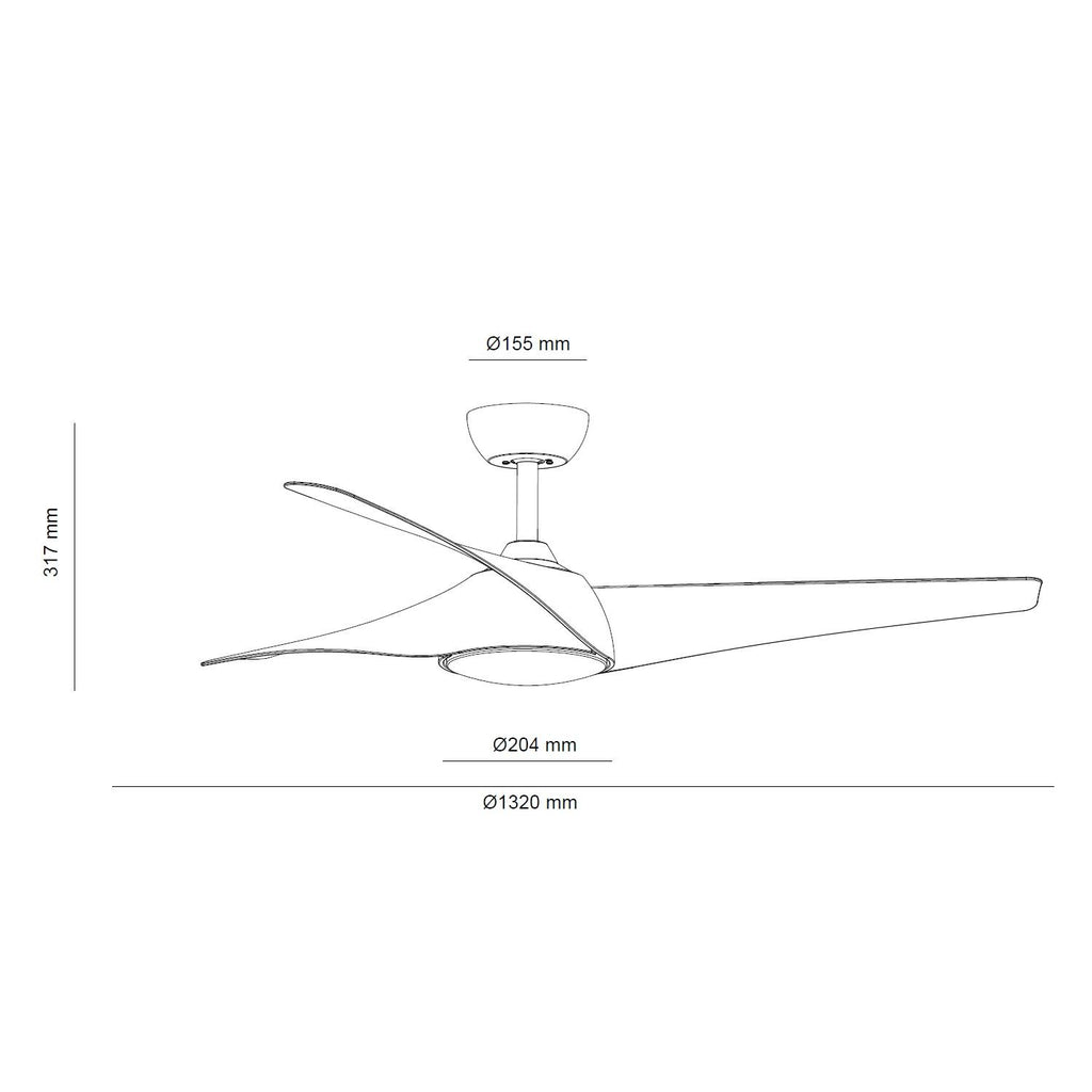 Ventilador de Techo Silencioso Eubea 132cm Motor DC