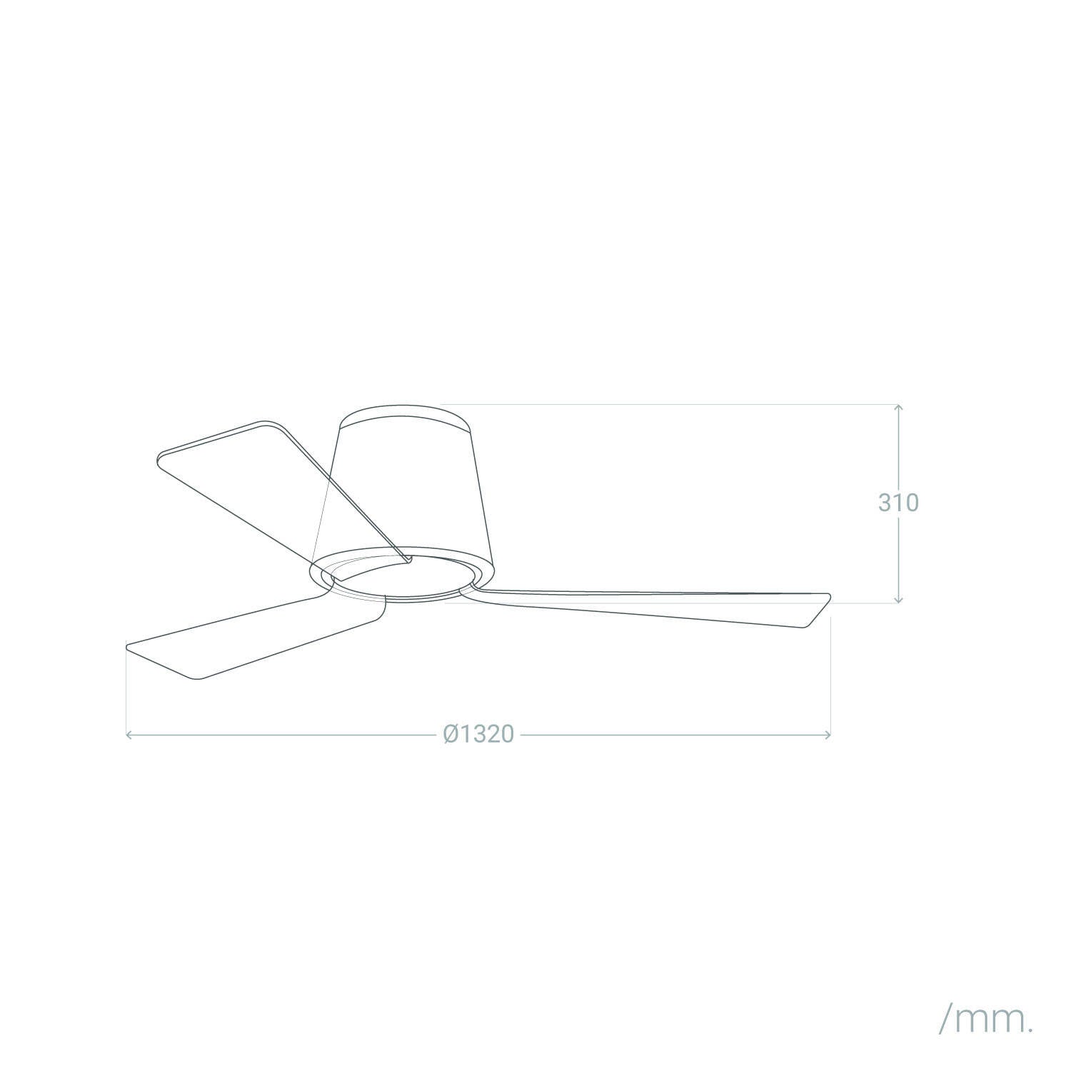 Ventilador de Techo Silencioso Garbí Blanco 132cm Motor DC LEDS-C4 30-5378-14-F9