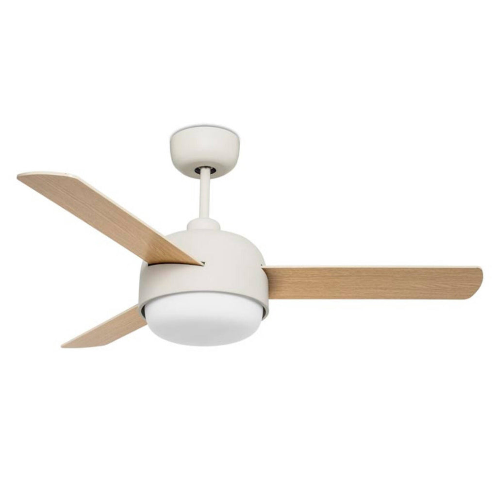 Ventilador de Techo Silencioso Klar Beige Aspas Reversibles 106.6cm Motor DC LEDS-C4 30-4864-16-F9