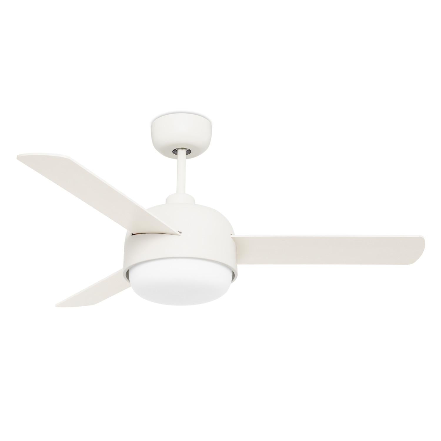 Ventilador de Techo Silencioso Klar Beige Aspas Reversibles 106.6cm Motor DC LEDS-C4 30-4864-16-F9