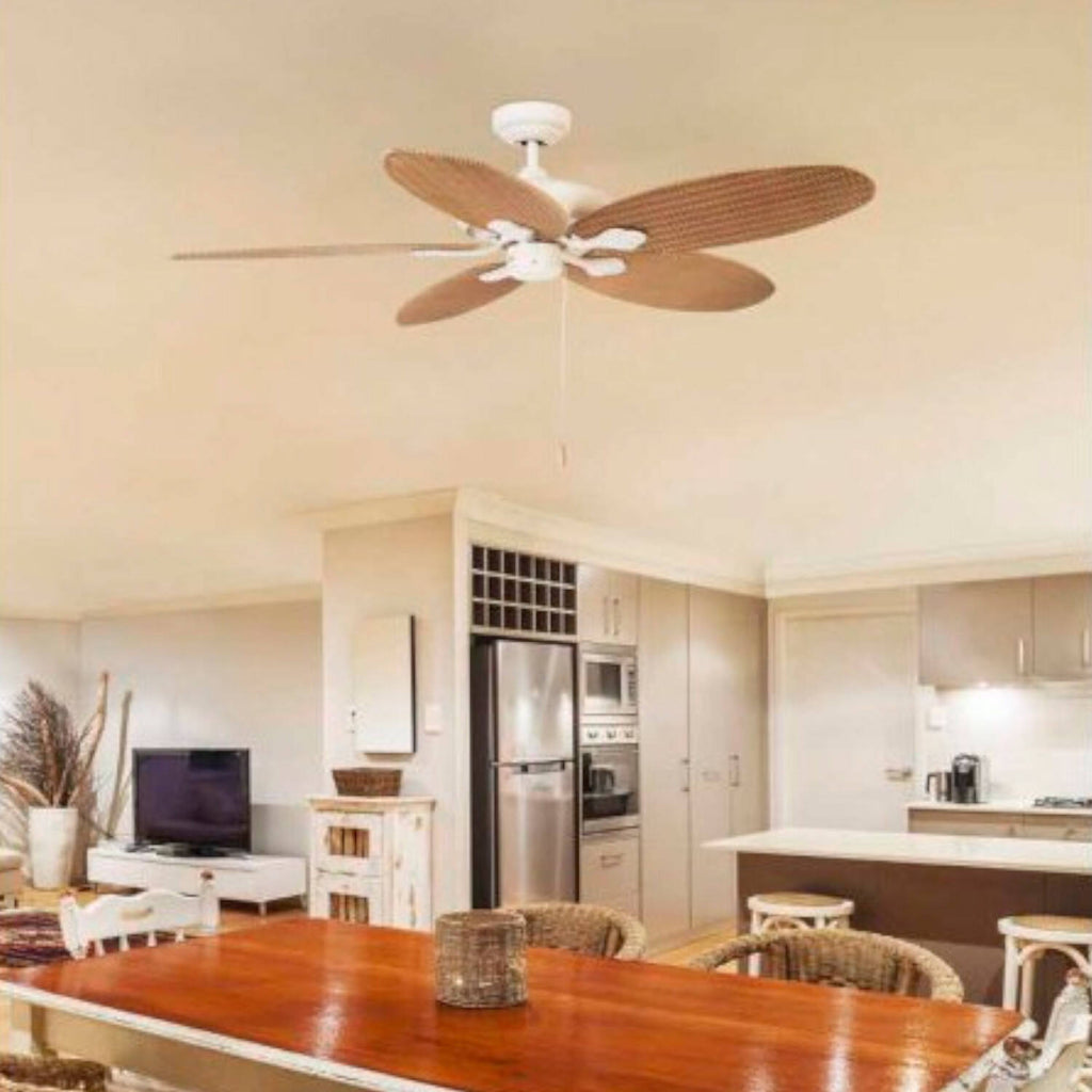 Ventilador de Techo Phuket Blanco 132cm Motor AC LEDS-C4 30-4398-16-16