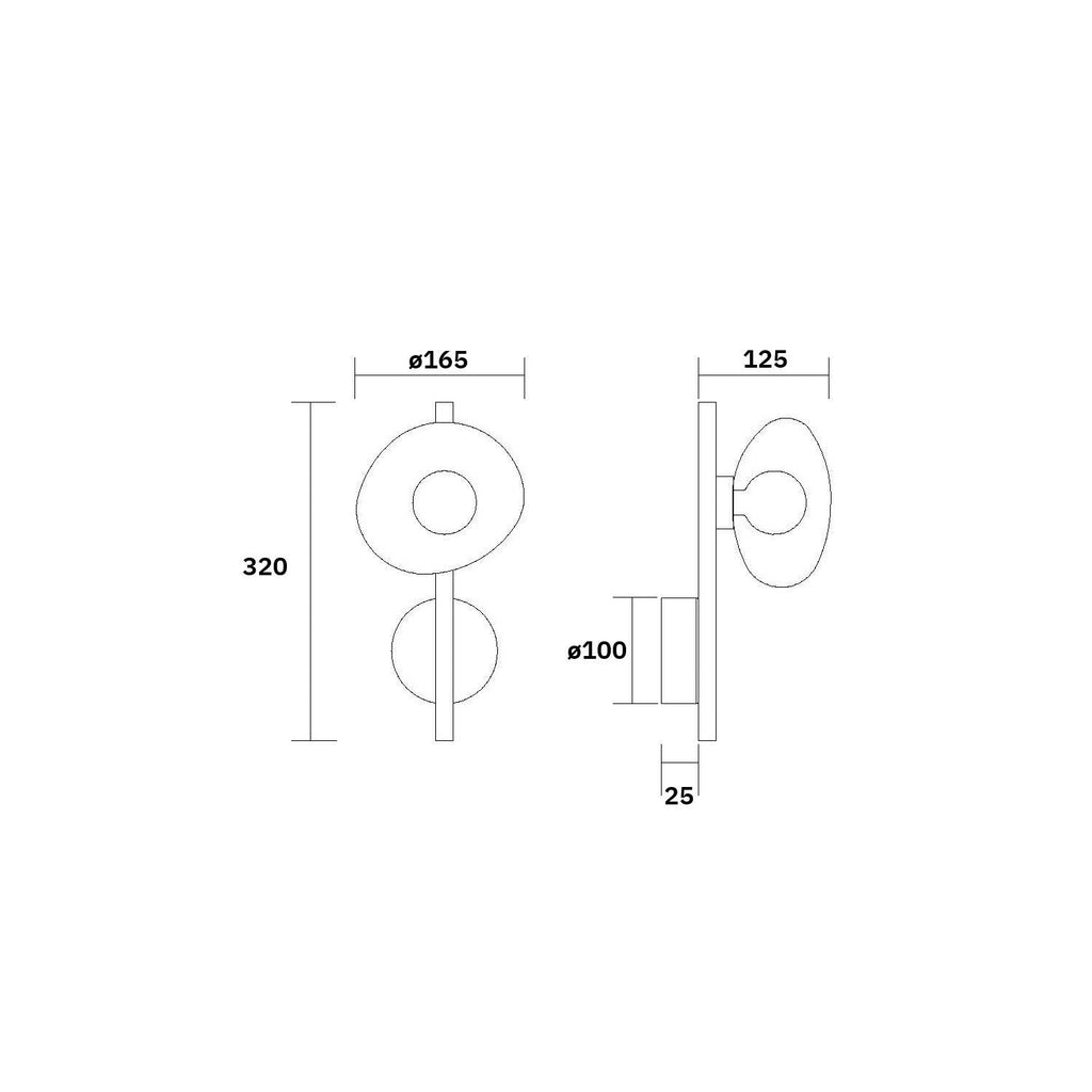 Aplique Pared Aluminio Hassi