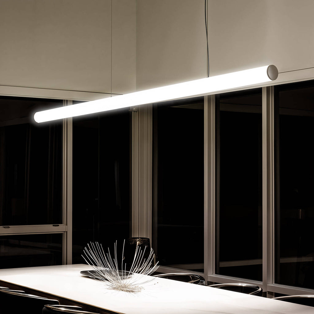 Perfil Aluminio Colgante Redondo 2m para Tira LED hasta 22 mm