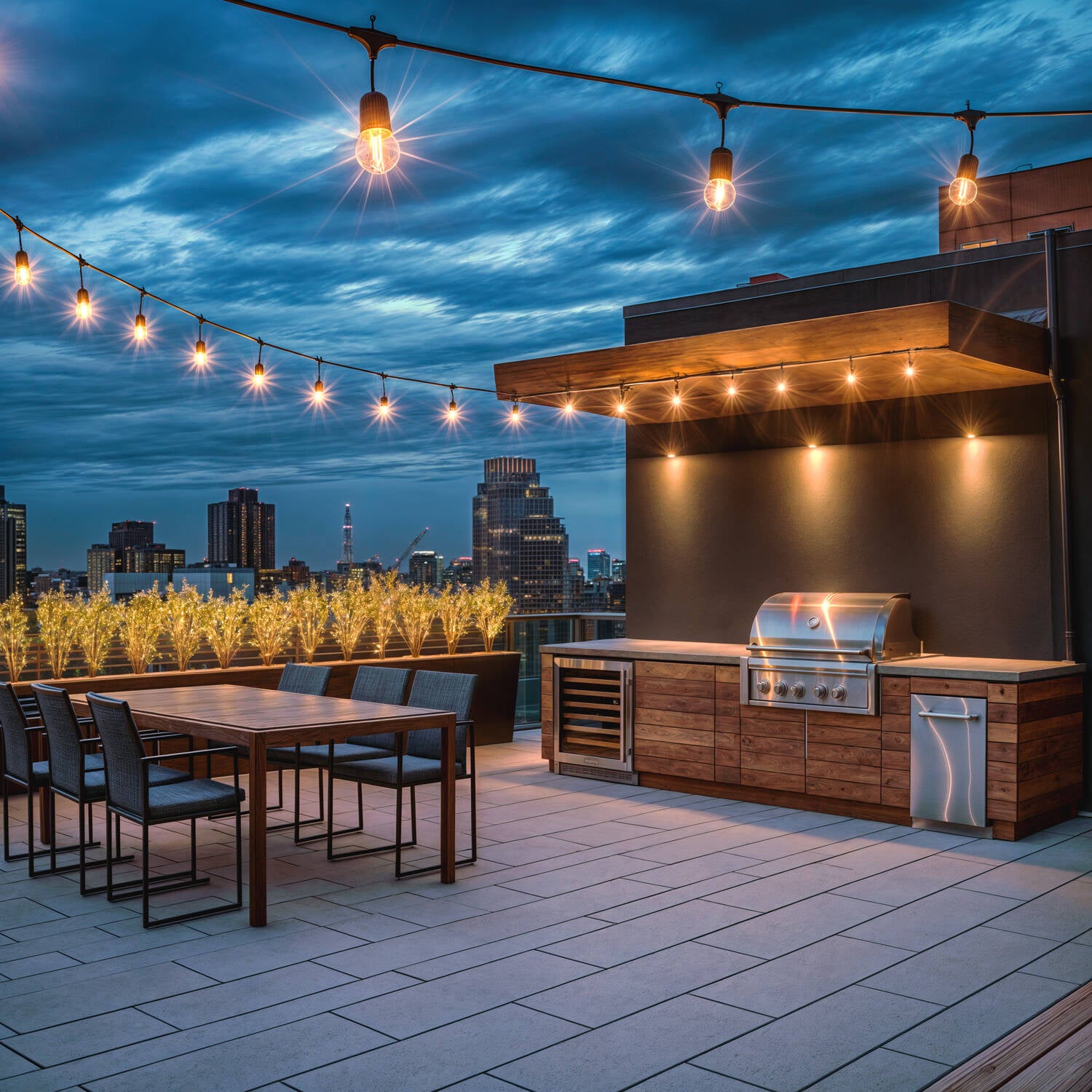 Guirnalda Luces Exterior con 10 Portalámparas B22 10m Negro IP44