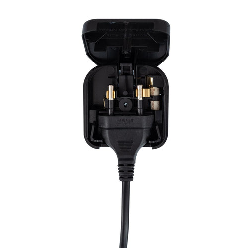 Adaptador Enchufe Tipo C (EU) Cabezal Plano Con Cable Recto a Enchufe Tipo G (UK)