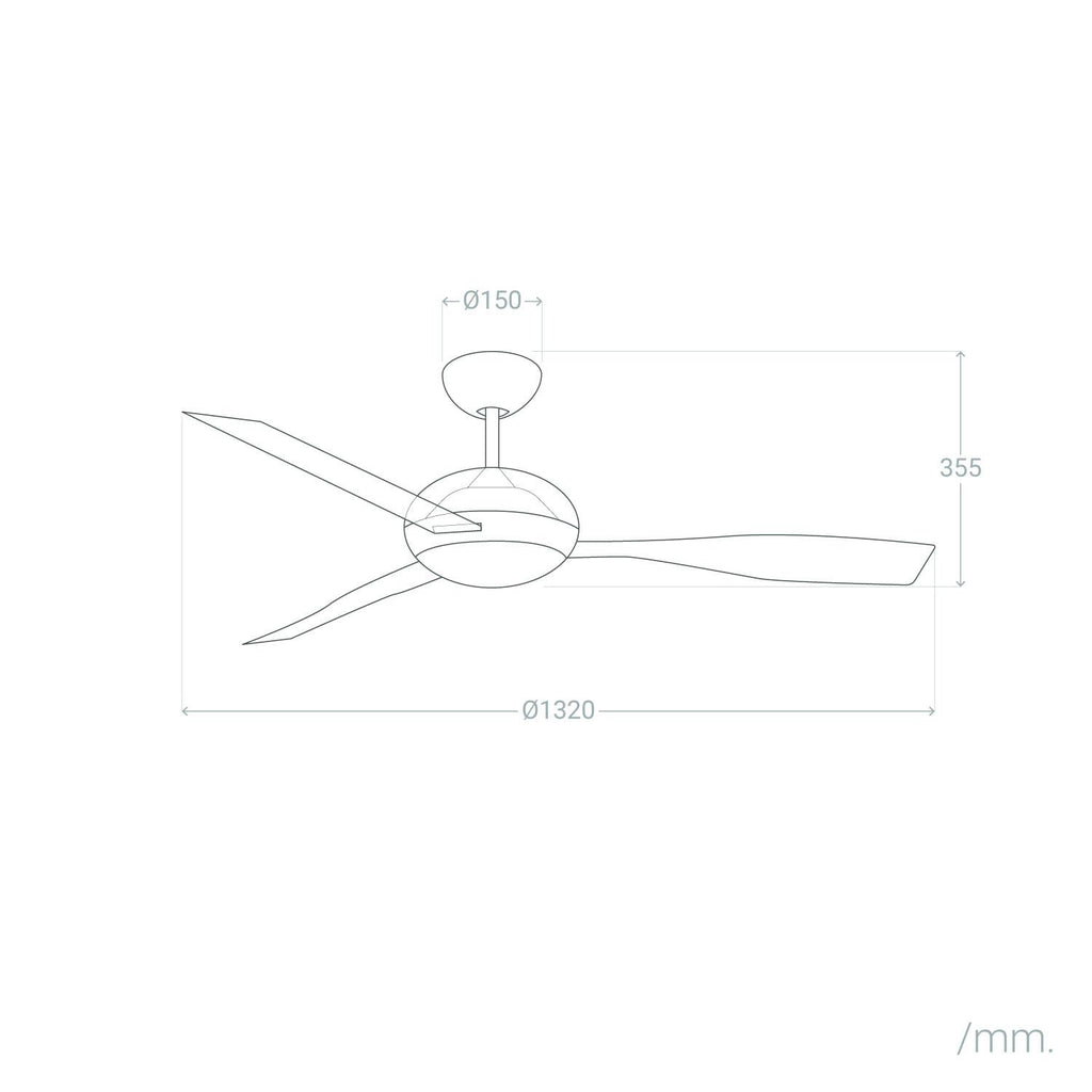 Ventilador de Techo Silencioso Sirocco Niquel 132cm Motor DC LEDS-C4 30-7657-81-EC