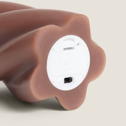 Dos Velas de Cera Decorativa LED con Diseño Ondulado Velia