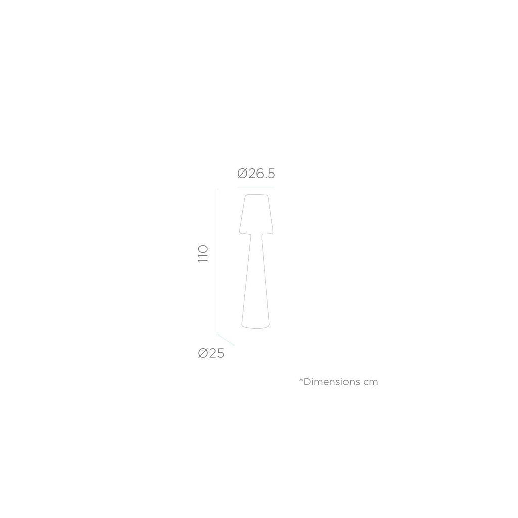 Lámpara de Pie Exterior LED RGBW 12W Lola 110 Battery