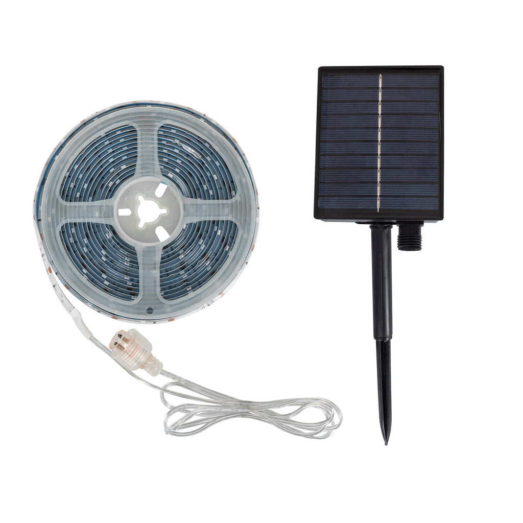 Tira LED Exterior Solar 3.7V DC 30LED/m 5m IP65 Ancho 8mm Corte cada 3cm