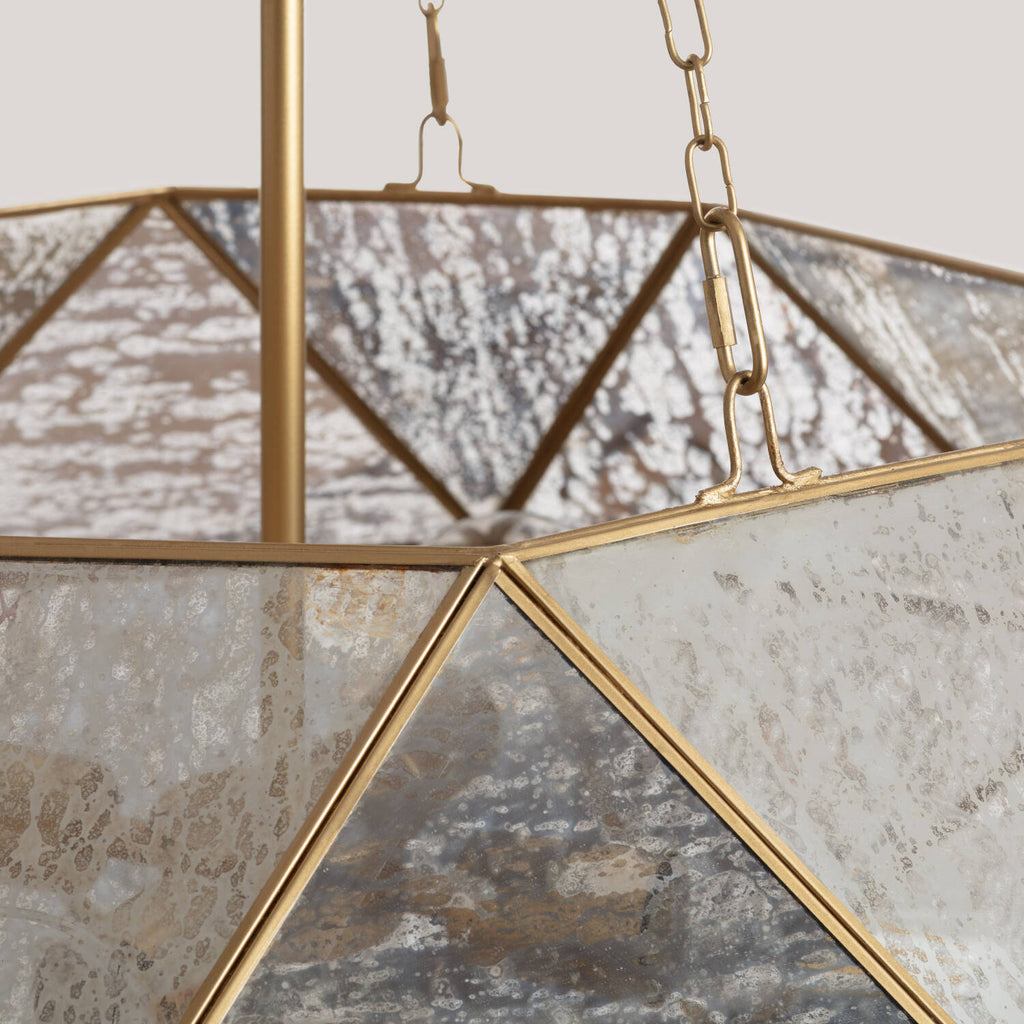 Lámpara Colgante Metal y Cristal Octagon  ILUZZIA