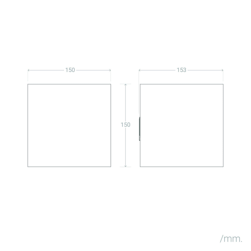 Aplique de Pared Exterior Solar LED Aluminio Denny Square
