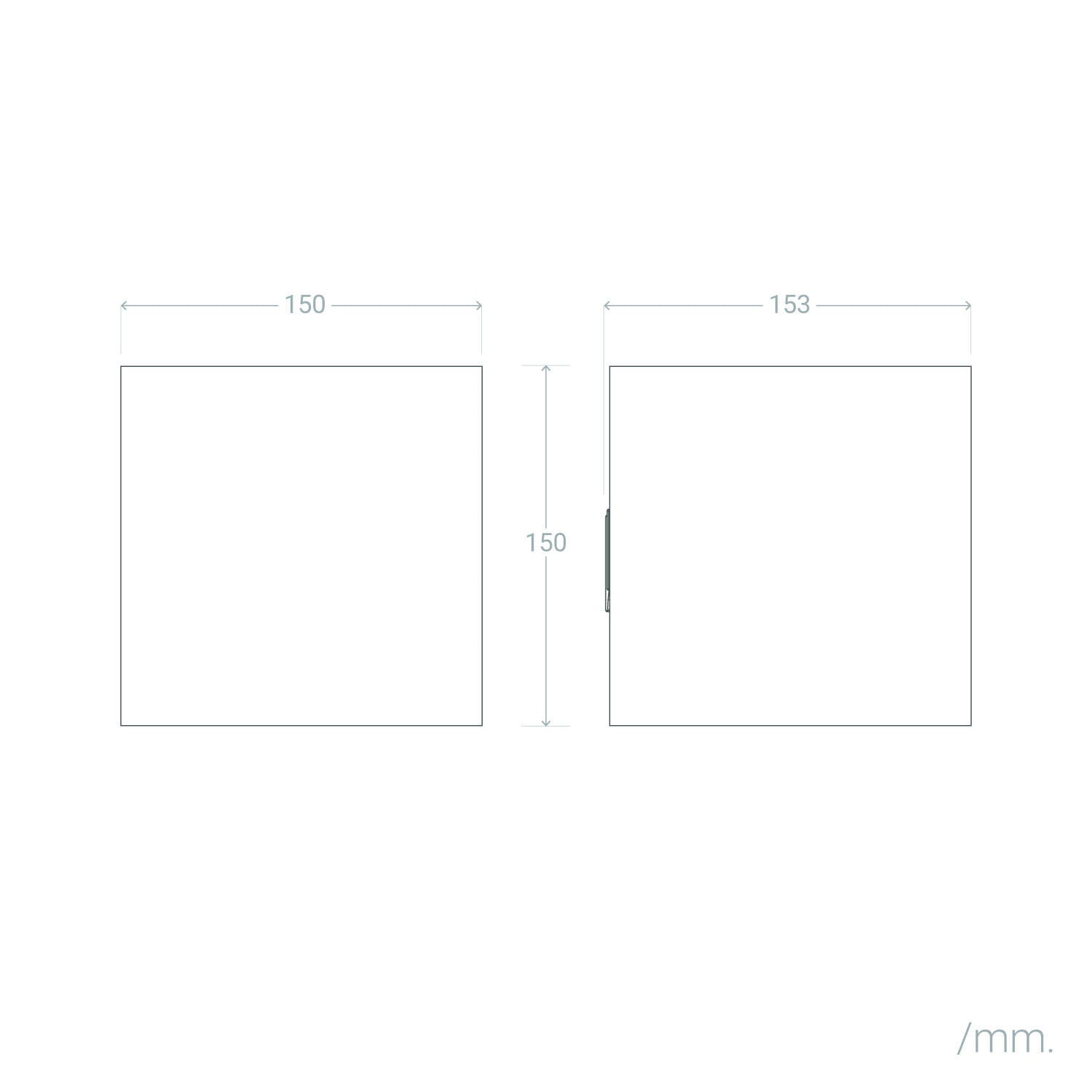 Aplique de Pared Exterior Solar LED Aluminio Denny Square