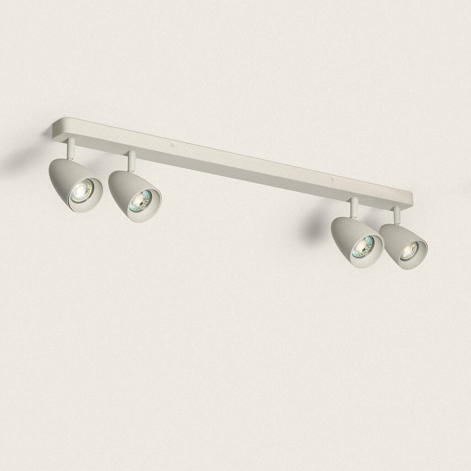 Aplique Aluminio Rectangular Adrien 4 Focos