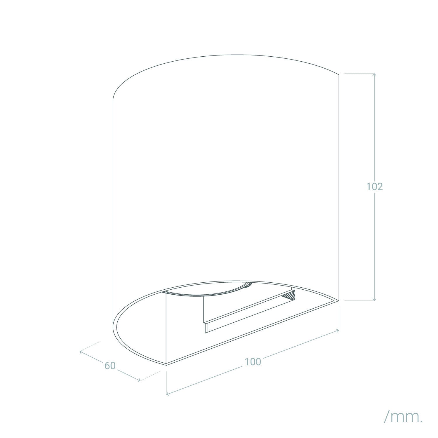 Aplique de Pared Aluminio Adonai