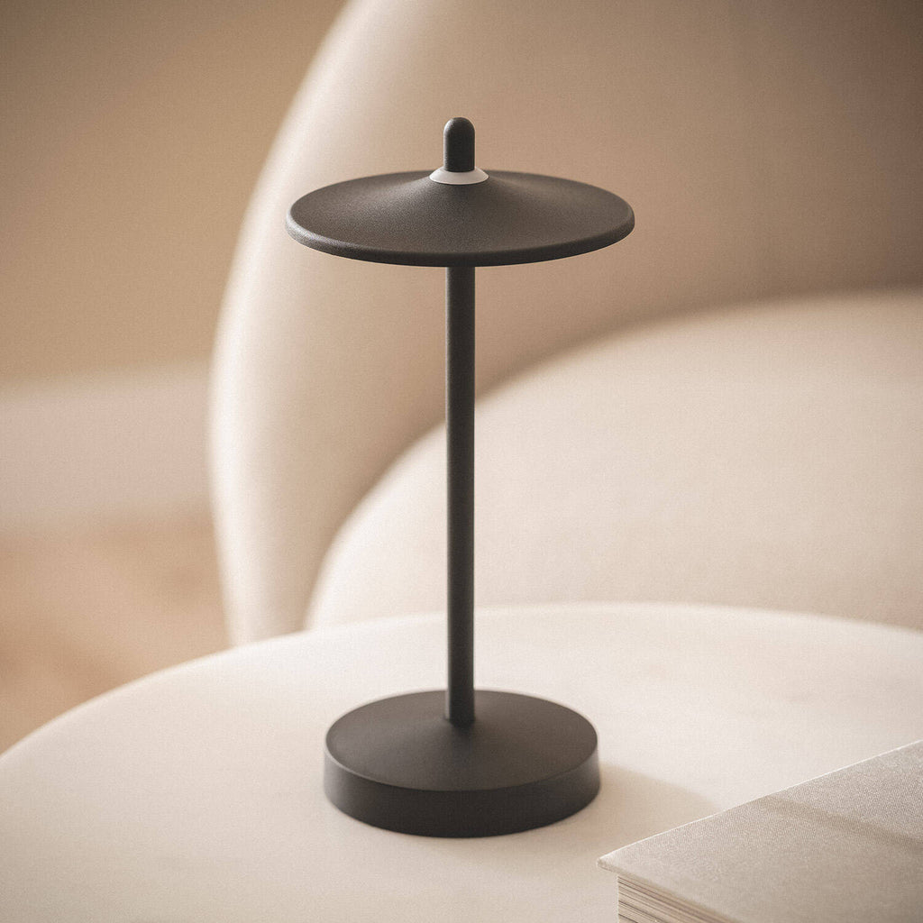 Lámpara de Mesa LED Portátil para Exterior Metal con Batería Recargable Milevani