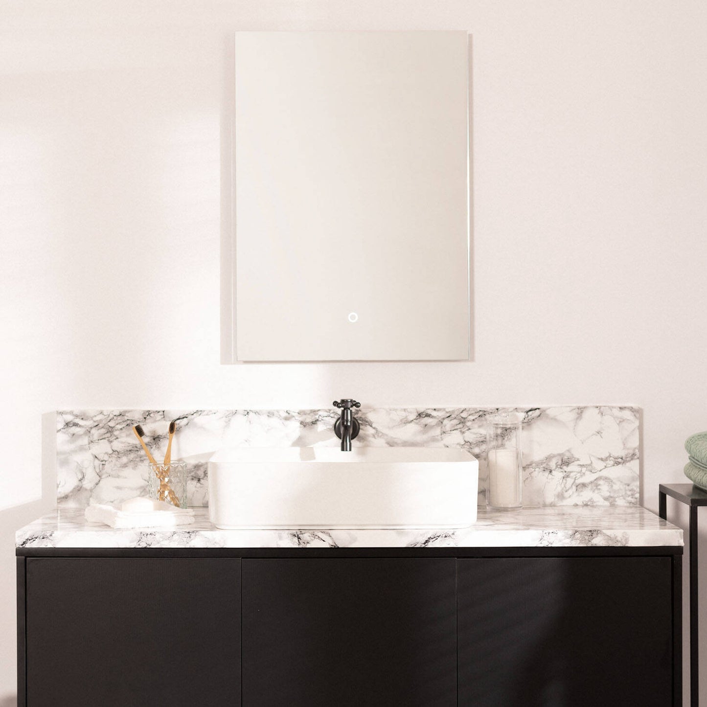 Espejo Baño con Luz LED 68x48 cm Small Mason