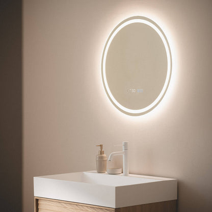 Espejo Baño con Luz LED Ø60 cm Stiniva