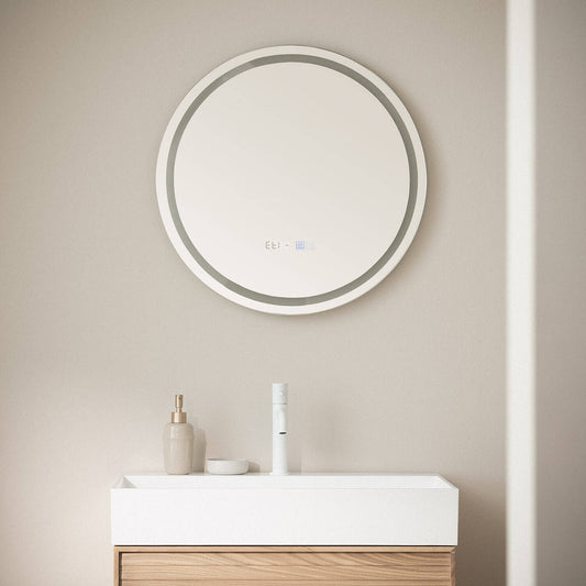Espejo Baño con Luz LED Ø60 cm Stiniva