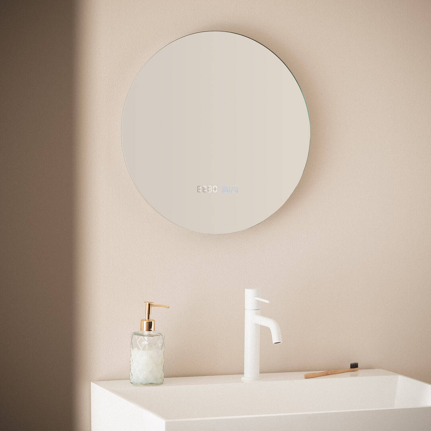 Espejo Baño con Luz LED y Antivaho Ø45 cm Volpe