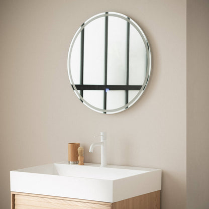 Espejo Baño con Luz LED y Antivaho Ø60 cm Jizan