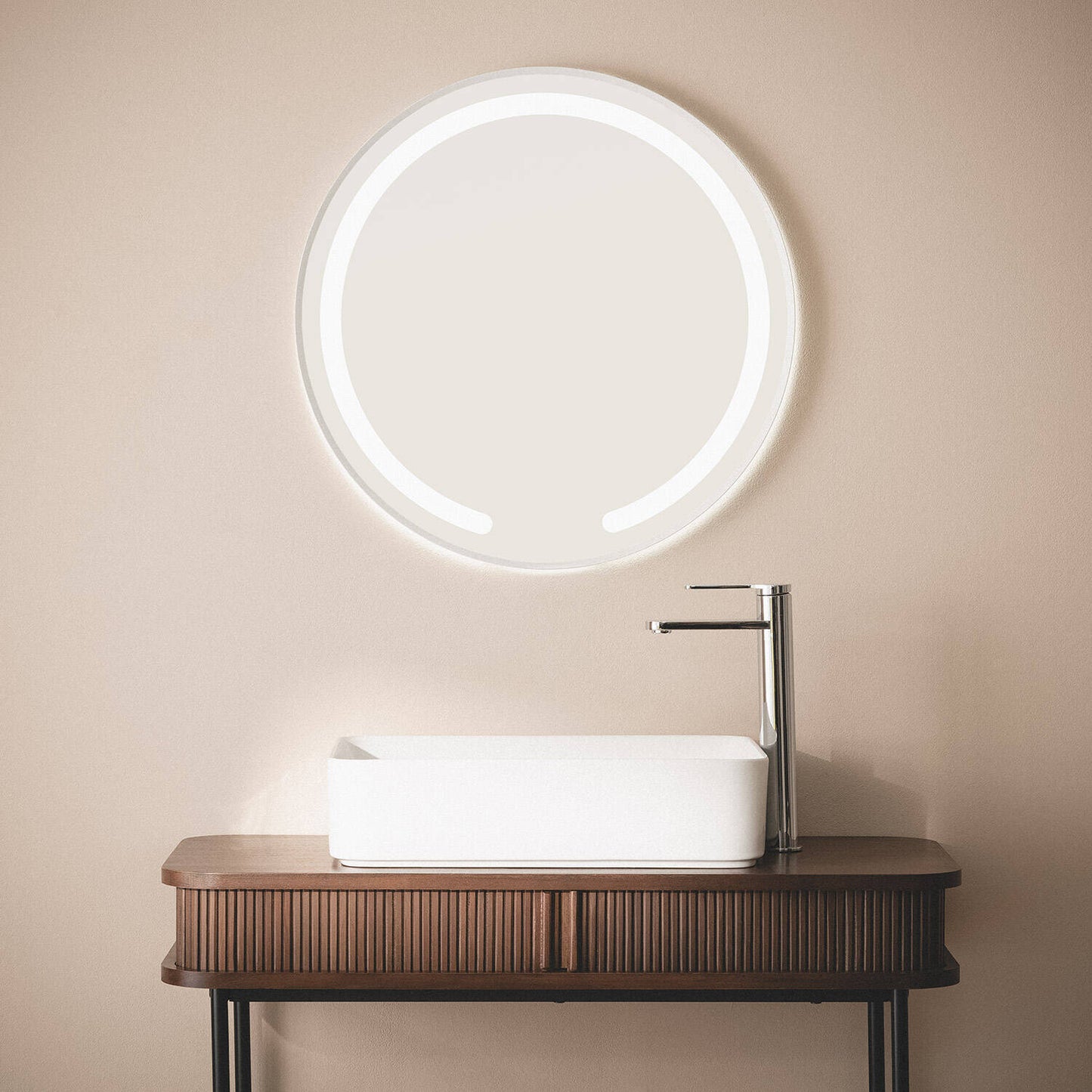 Espejo Baño con Luz LED y Antivaho Ø60 cm Nour