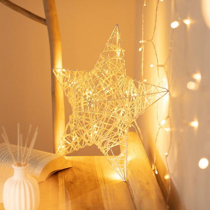 Estrella con Guirnalda de Luces LED Irawo 42x42 cm