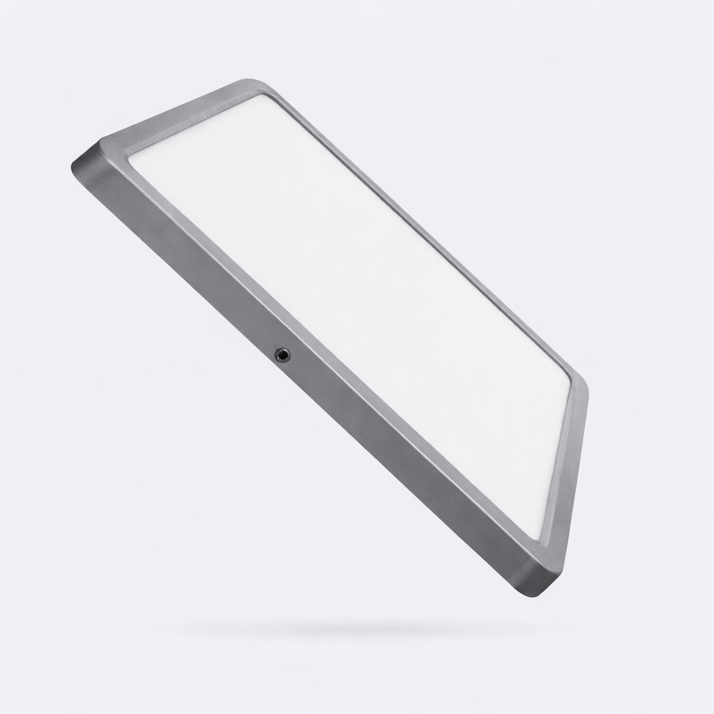 Lote Downlight LED Profesional: Cuadrado, plata, de superficie, 4.000K.