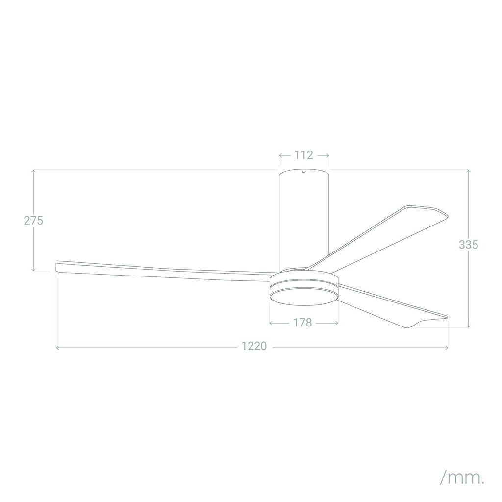 Ventilador de Techo LED Kurto Blanco 122cm Motor DC