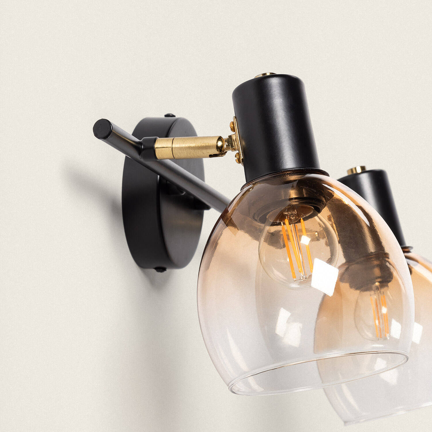 Aplique de Pared Metal y Cristal Abiel 3 Focos