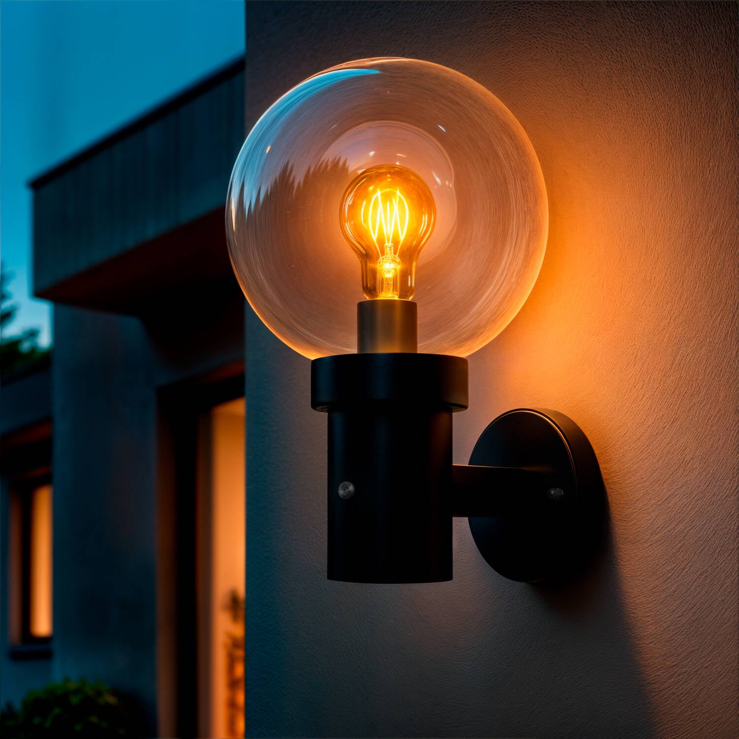 Aplique de Pared Exterior Acero Inoxidable con Sensor Crepuscular Optic