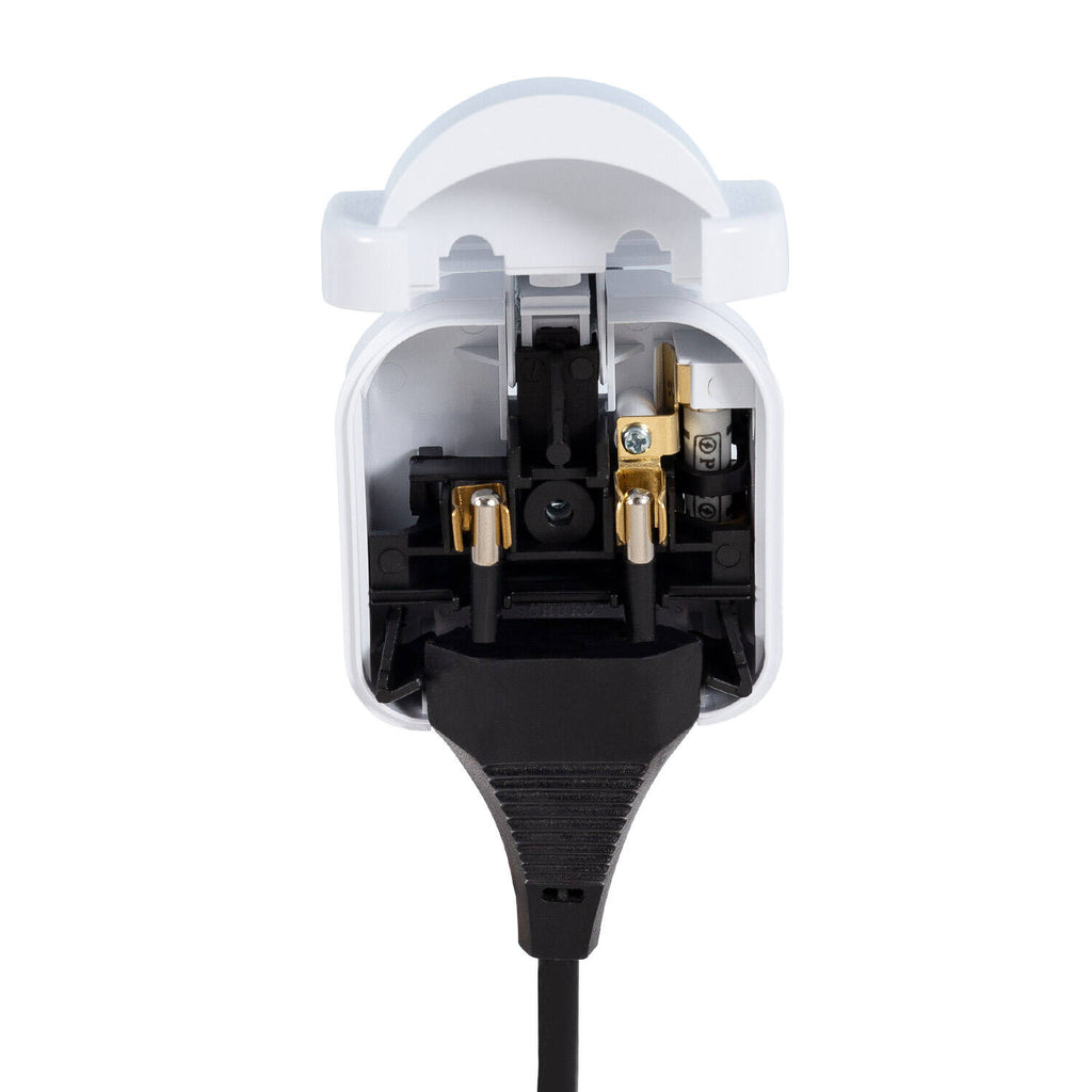 Adaptador Enchufe Tipo E (EU) Cabezal Ancho Con Cable Recto a Enchufe Tipo G (UK)