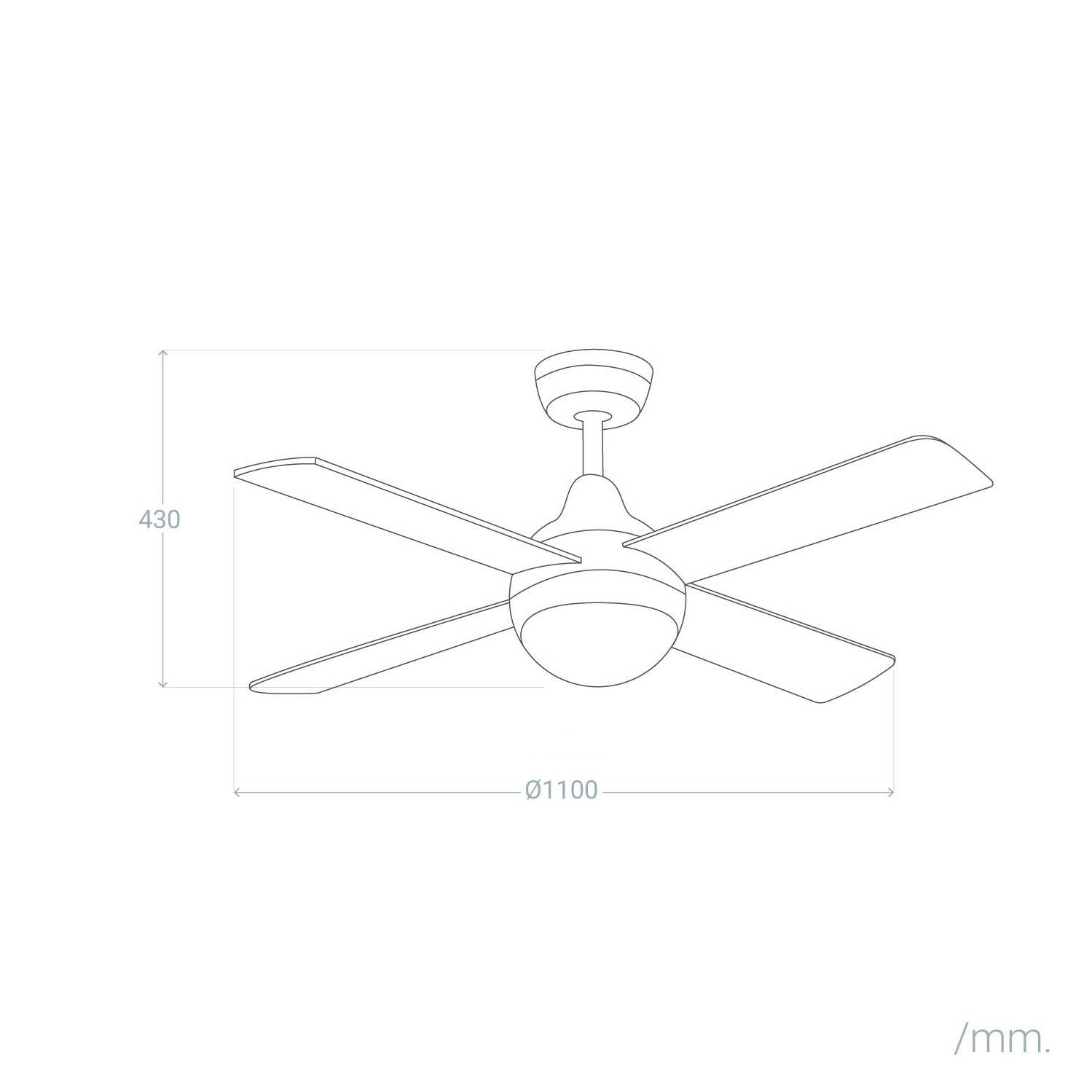 Ventilador de Techo Navy Madera 110cm