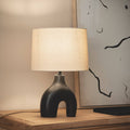 Lámpara de Mesa Cerámica y Lino Ginger