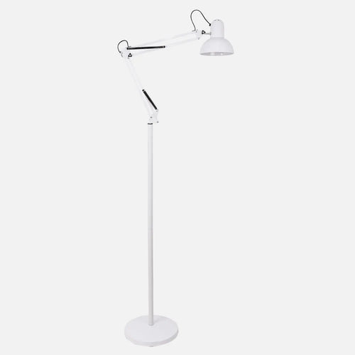 Flexo De Pie Articulable Rutilo 1xe27 Negro/cromo 180x28x28 Cm